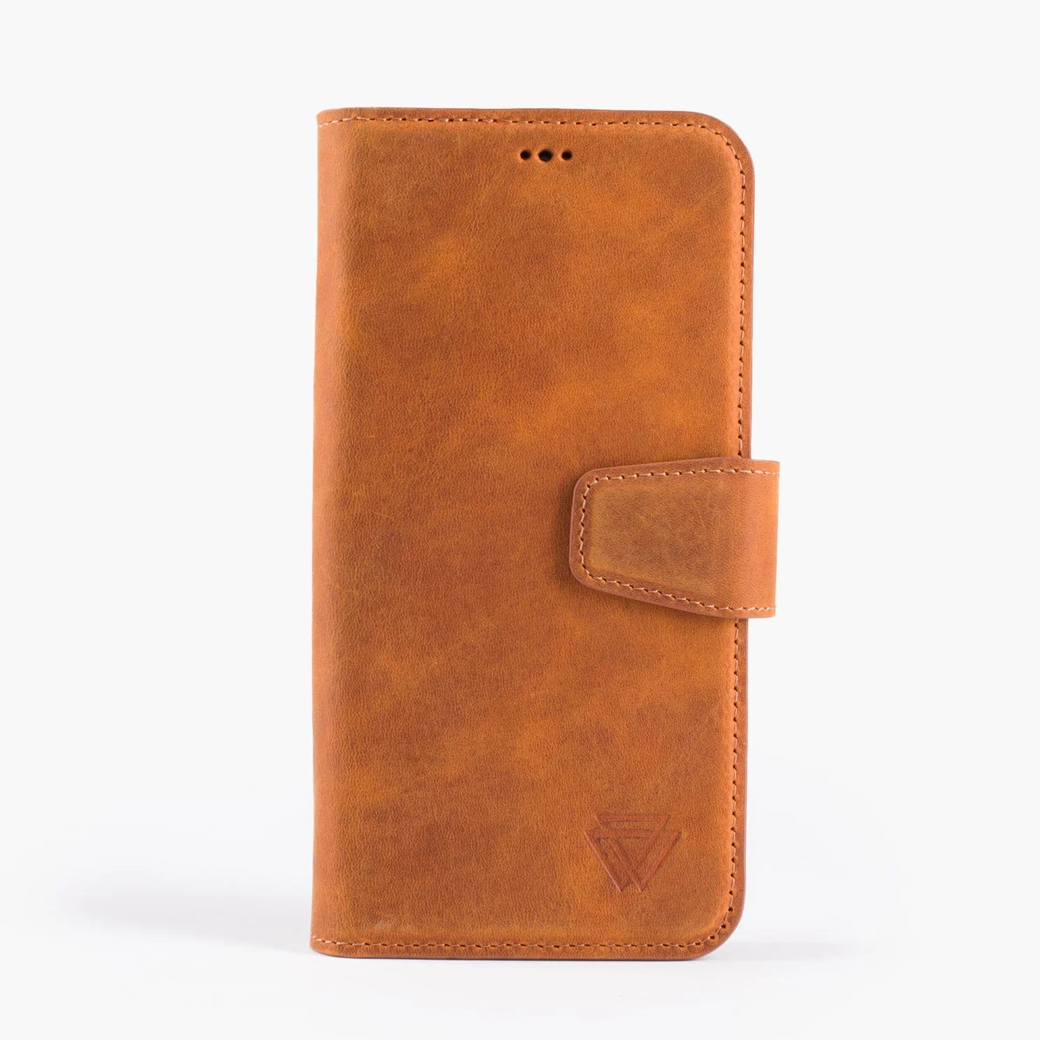iPhone 12 Pro Max flipcover i ægte læder med magnet
