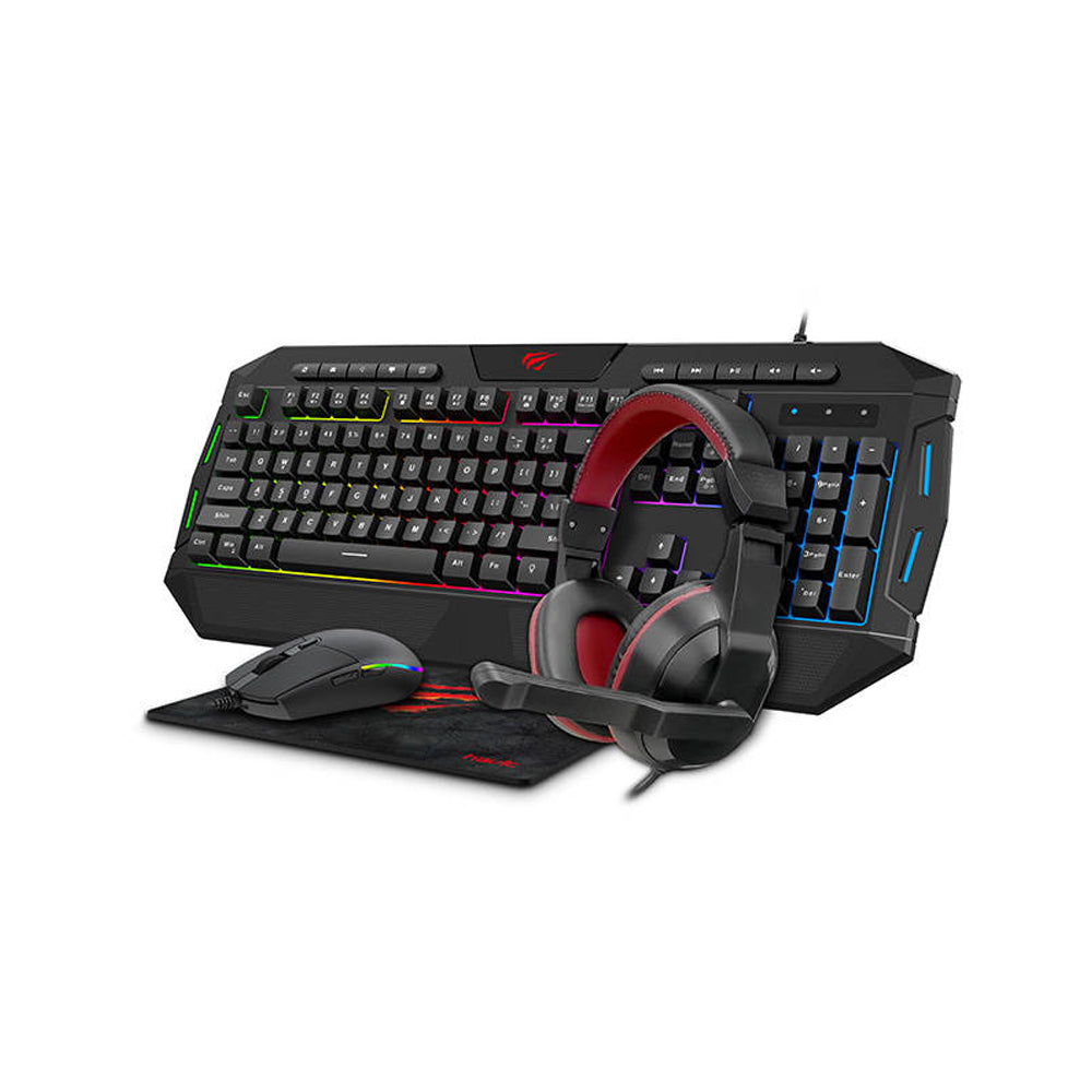 Komplet Gaming udstyr, Tastatur, Headset, Mus og Muspad