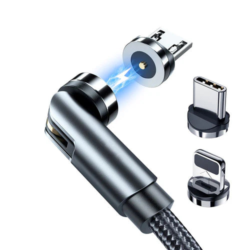Magnetisk kabel til iPhone og Android smartphones Type-C, Micro og Lightning