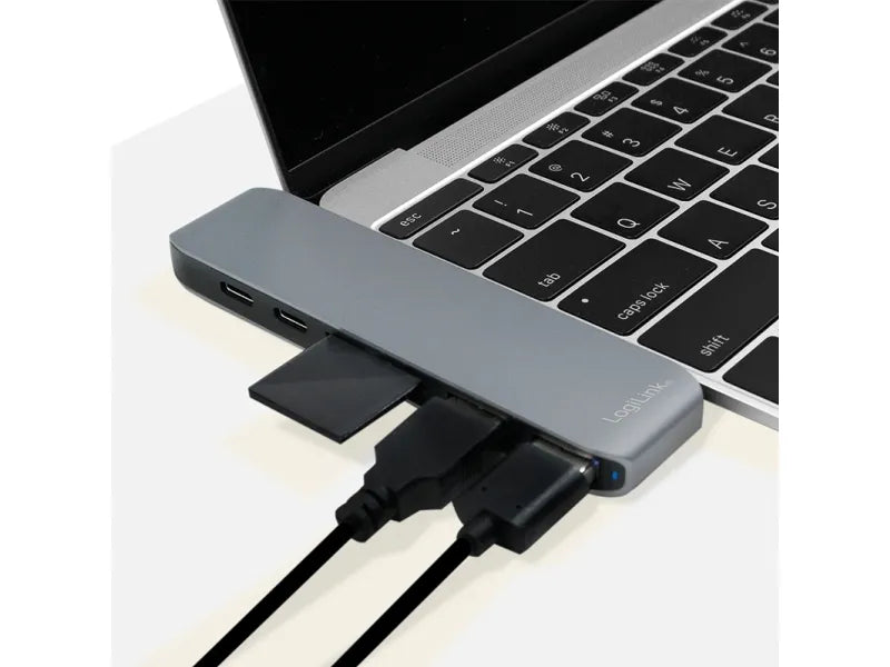USB Hub med Thunderbolt 3, HDMI og Kortlæser