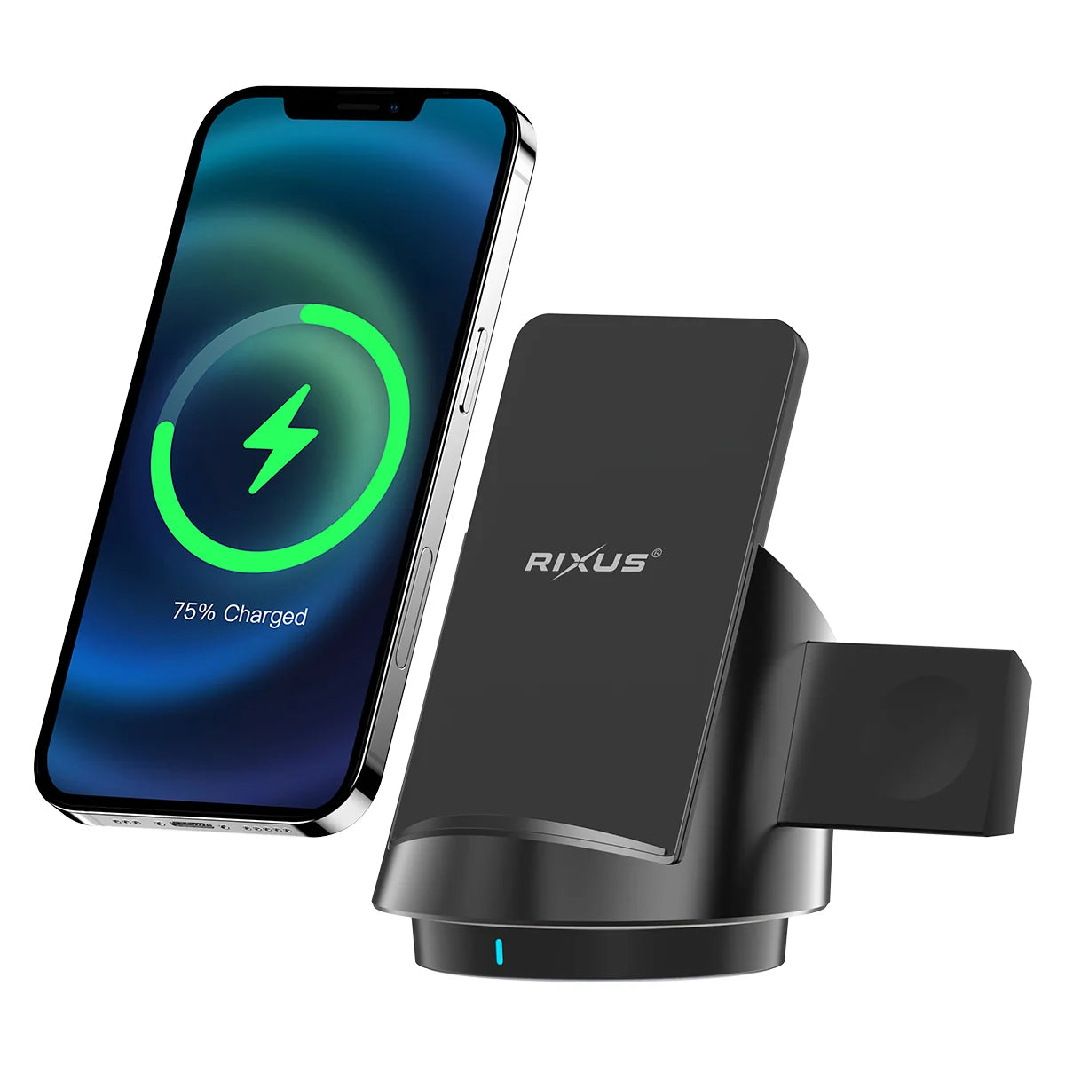 Trådløs Ladestation til Smartphone, Høretelefoner og Smartwatch
